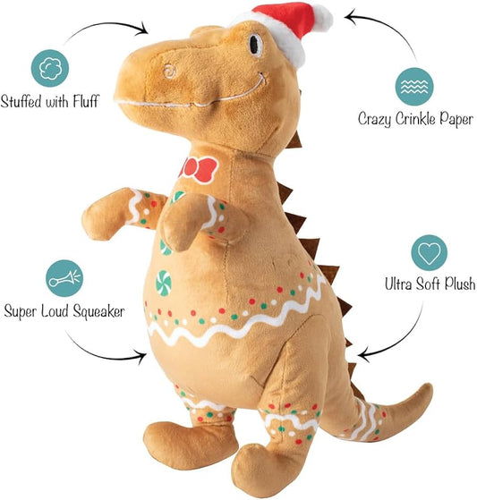 Cookie Saurus Rex Plush Squeaky