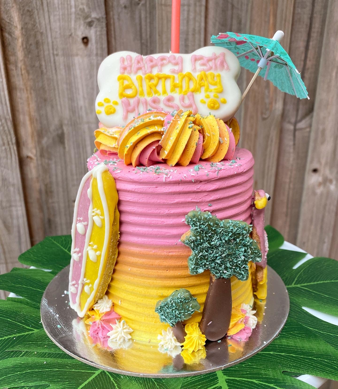 Tropical Dog Cake