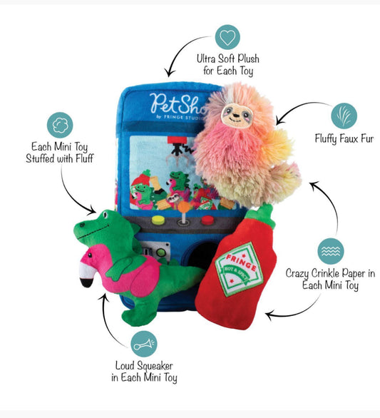 Fringe Studio Ready Set Claw Machine Hide & Seek Burrow Dog Toy