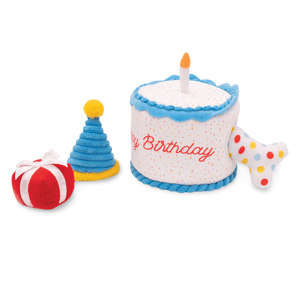 Zippy Burrow Birthday Cake Dog Toy