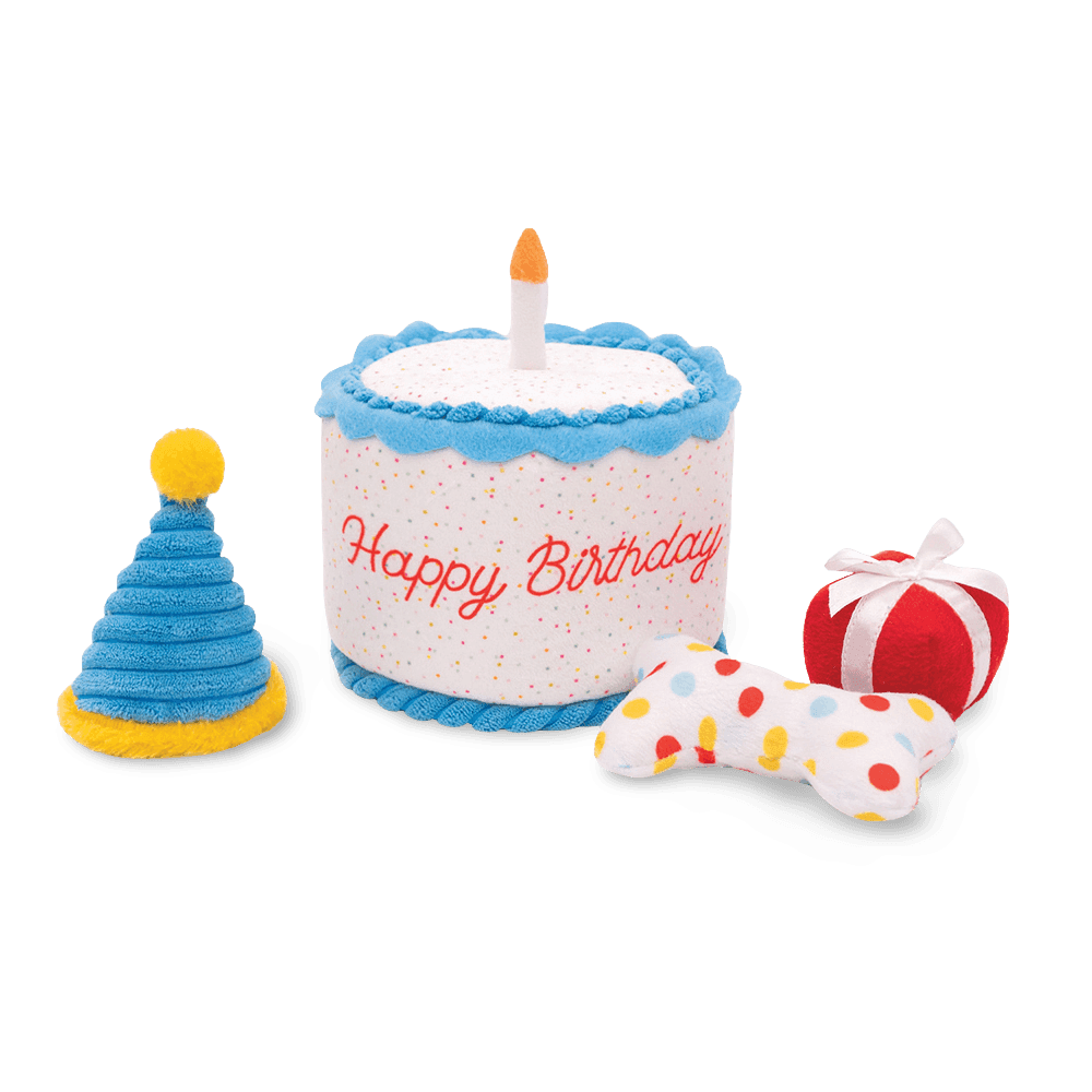 Zippy Burrow Birthday Cake Dog Toy