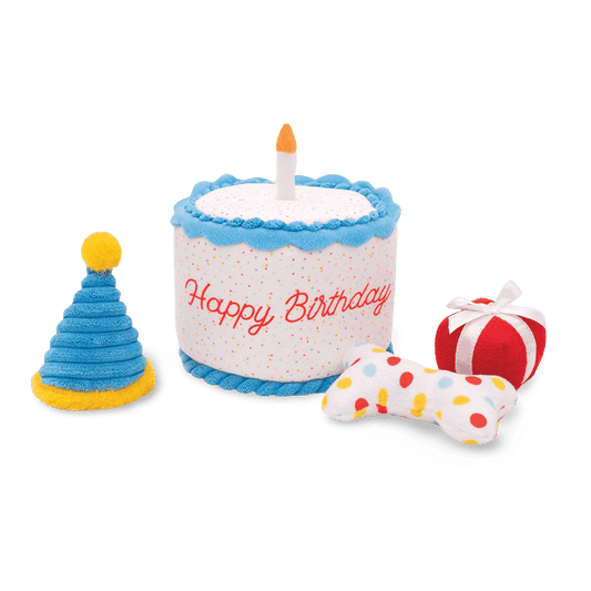 Zippy Burrow Birthday Cake Dog Toy