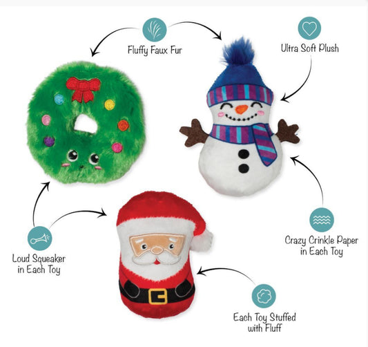 We Have Great Chemis-Tree 3-Piece Small Dog Christmas Toy Set