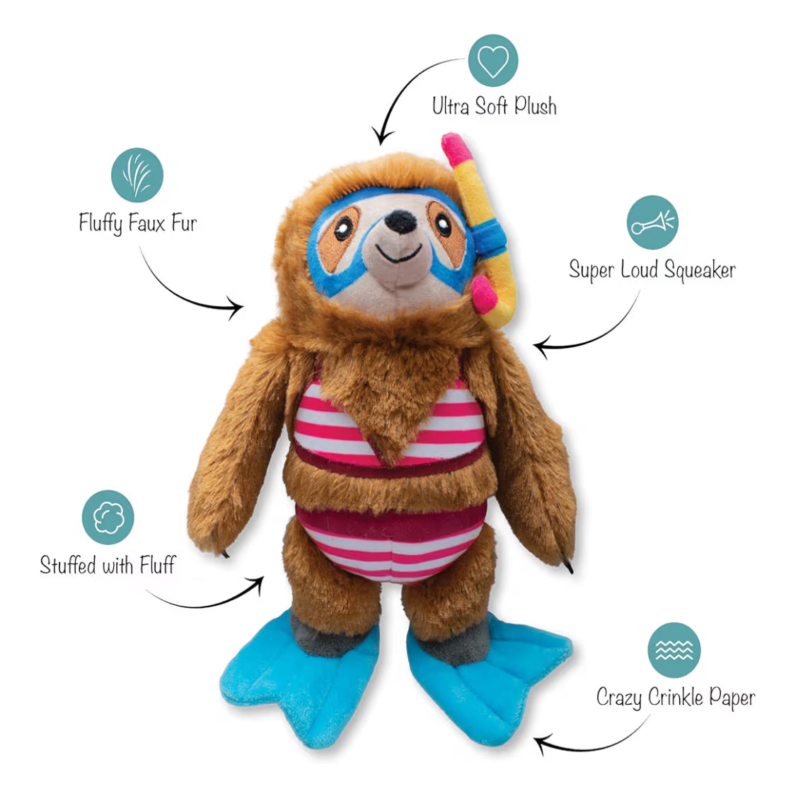 Fringe Studio Swimin With The Fishe Plush Dog Toy