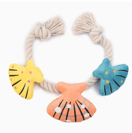 Pirate Pups - Shell Necklace Rope Toy