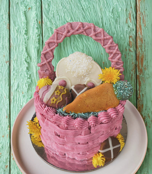 Dog Easter Basket Cake