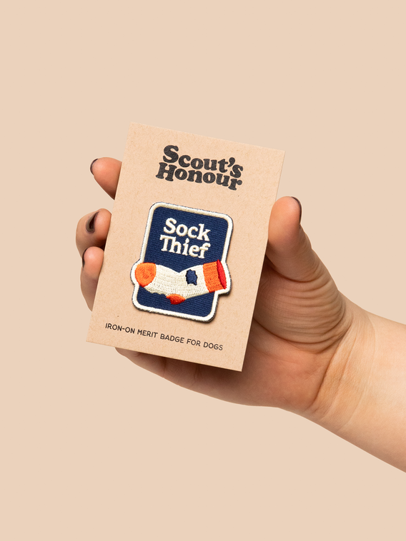 Sock Thief - Merit Badge Iron On