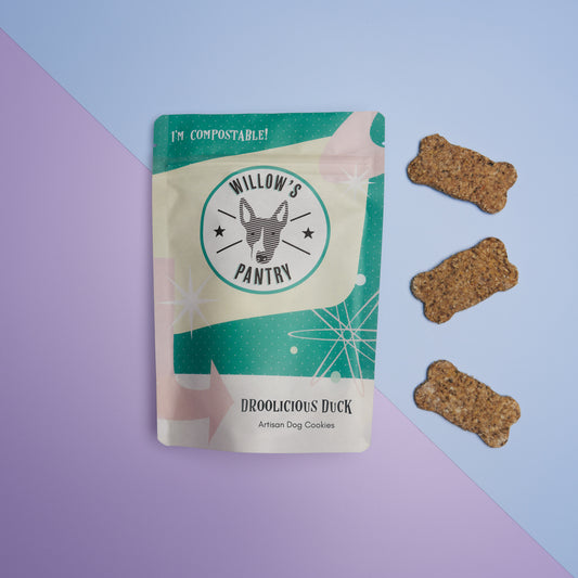 Droolicious Duck Artisan Dog Cookies 120g