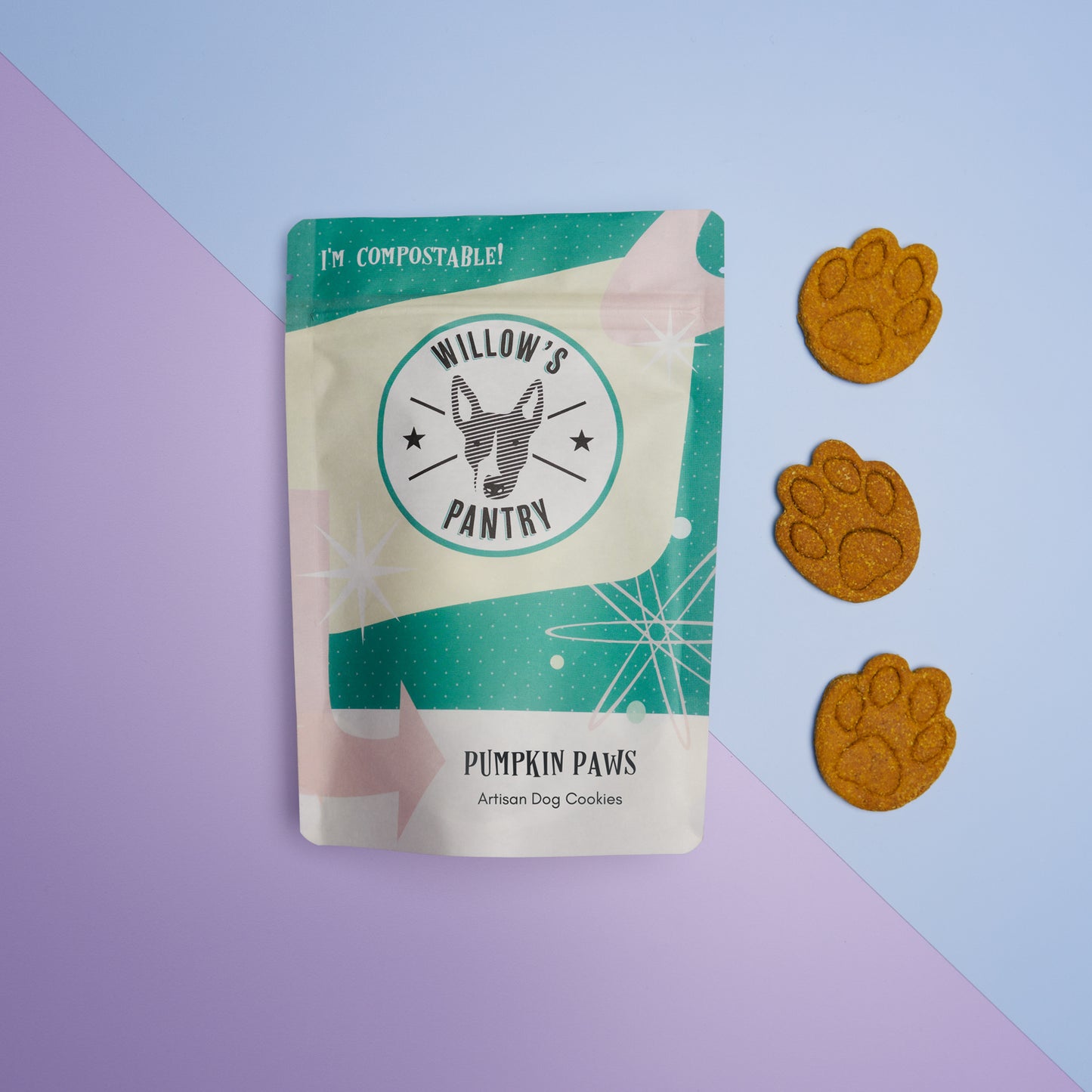 Pumpkin Paws Artisan Dog Cookies 120g