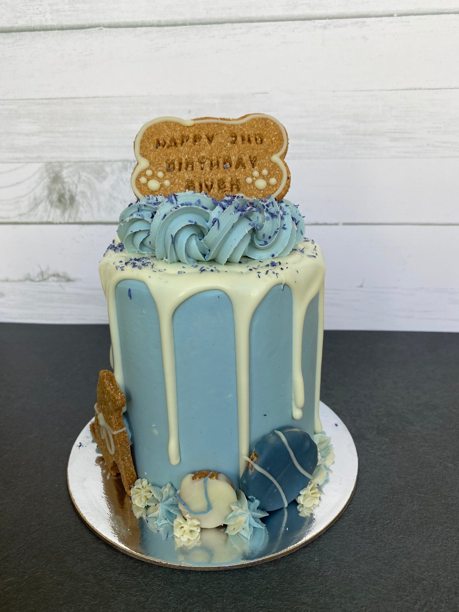 Blue best sale dog cake