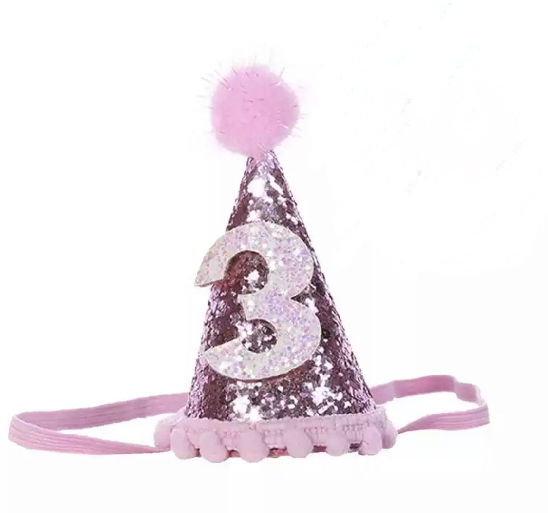 Party Hat Glitter with Number