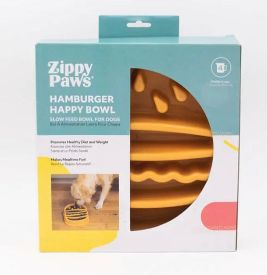 Zippy Paws Happy Bowl Burger Slow Feeder